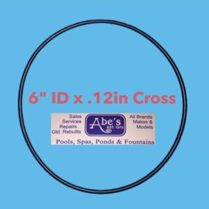 Aladdin O-367 O-Ring Size 6" ID, .12" Cross → Affordable $9.75→ Hard to Find O-Rings? Find Hard to Find Parts at Abe's Pools & Spas