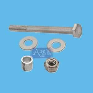 The S.R. Smith Flange Leg Hardware with one bolt (part number 75-209-5700) is a genuine replacement part. It’s designed for surface-mounting equipment with 1.90" OD tubing, such as rails, ladders, and slides. The flange mounts on top of the deck and includes a 2 3/4" stainless steel bolt, bushing, two washers, and a lock nut.