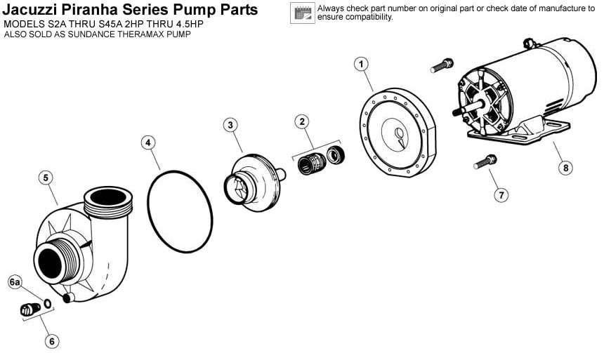 Jacuzzi 03087203R Front Pump Housing Diagram