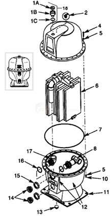 Pentair 23902 0019 diagram | The Pentair 23902-0019 Element Grid Support 30" is a high-quality replacement part designed to maintain the efficiency and performance of your pool’s filtration system.