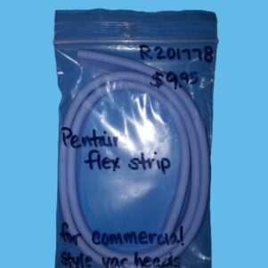 New Pentair R201778 blue flexible vacuum head flex strip, designed for ProVac and Super ProVac pool vacuums. The image shows the 5-foot-long rubber strip, a genuine OEM replacement part.
