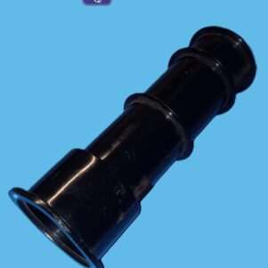 Waterway 519-6700 Volleyball Pole Holder Body – black plastic deck-mounted base for volleyball or umbrella poles, shown from top angle with threaded interior visible.